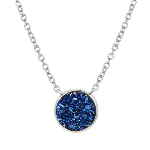 Elara's Silver Blue  Necklace