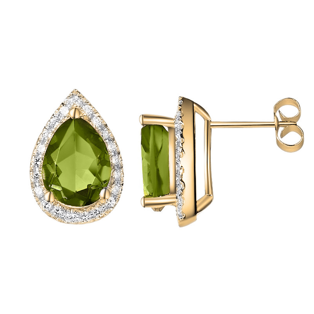 Luscious Peridot Gold Earrings