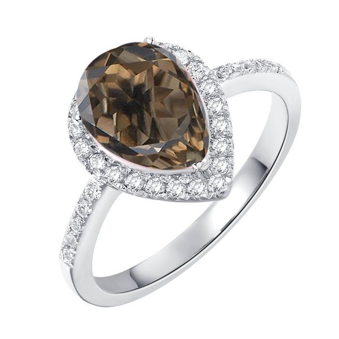 Luscious Smoky Quartz Ring - H.AZEEM London