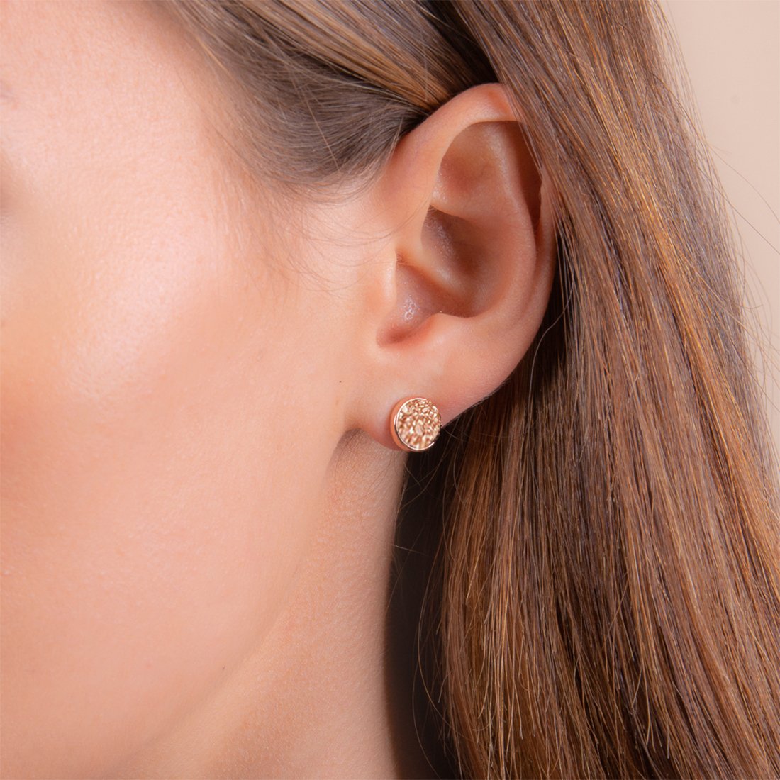 Elara's Rose Gold Rose Studs - H.AZEEM London