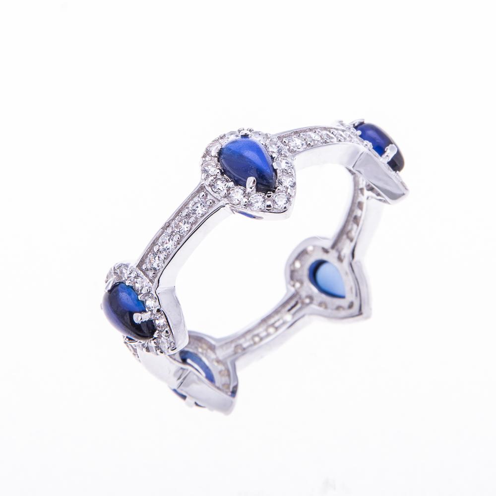 Pear Drop Sapphire Stacking Ring - H.AZEEM London
