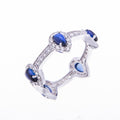 Pear Drop Sapphire Stacking Ring - H.AZEEM London
