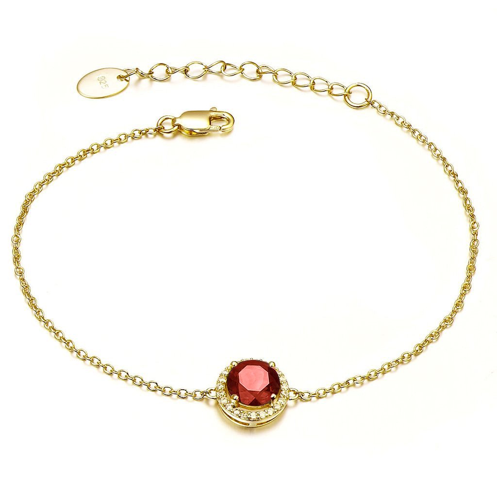 Royal Gold Garnet Bracelet - H.AZEEM London