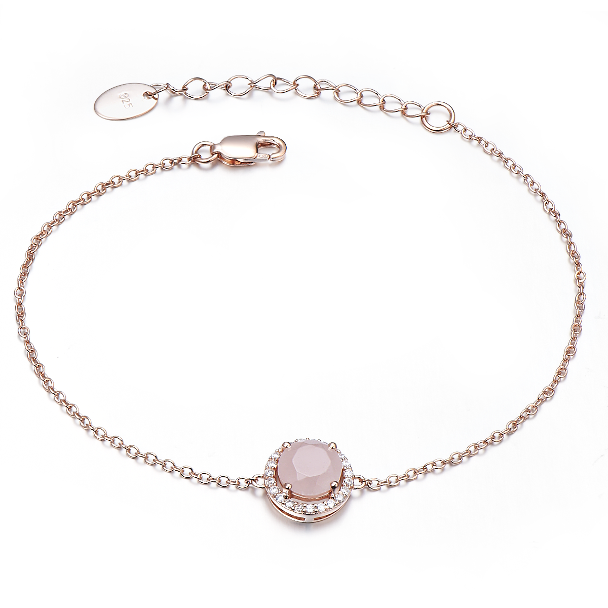 Royal Rose Gold Rose Quartz Bracelet