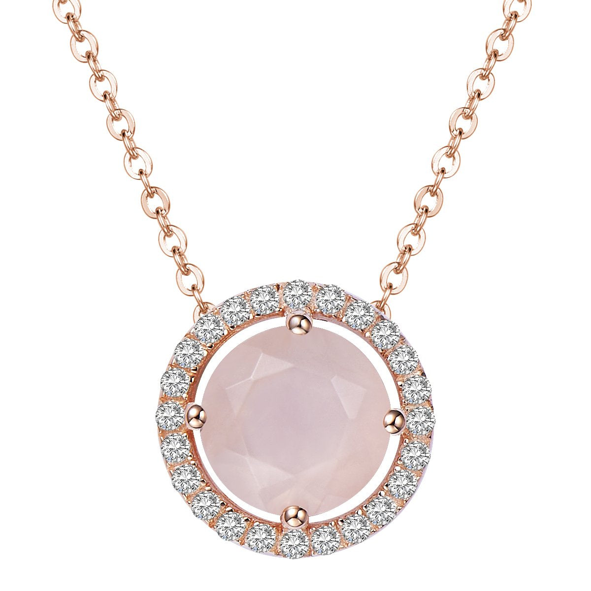 Royal Rose Gold Rose Quartz Necklace