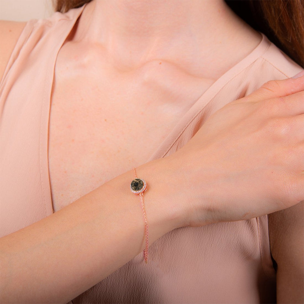 Royal Rose Gold Smoky Quartz Bracelet - H.AZEEM London