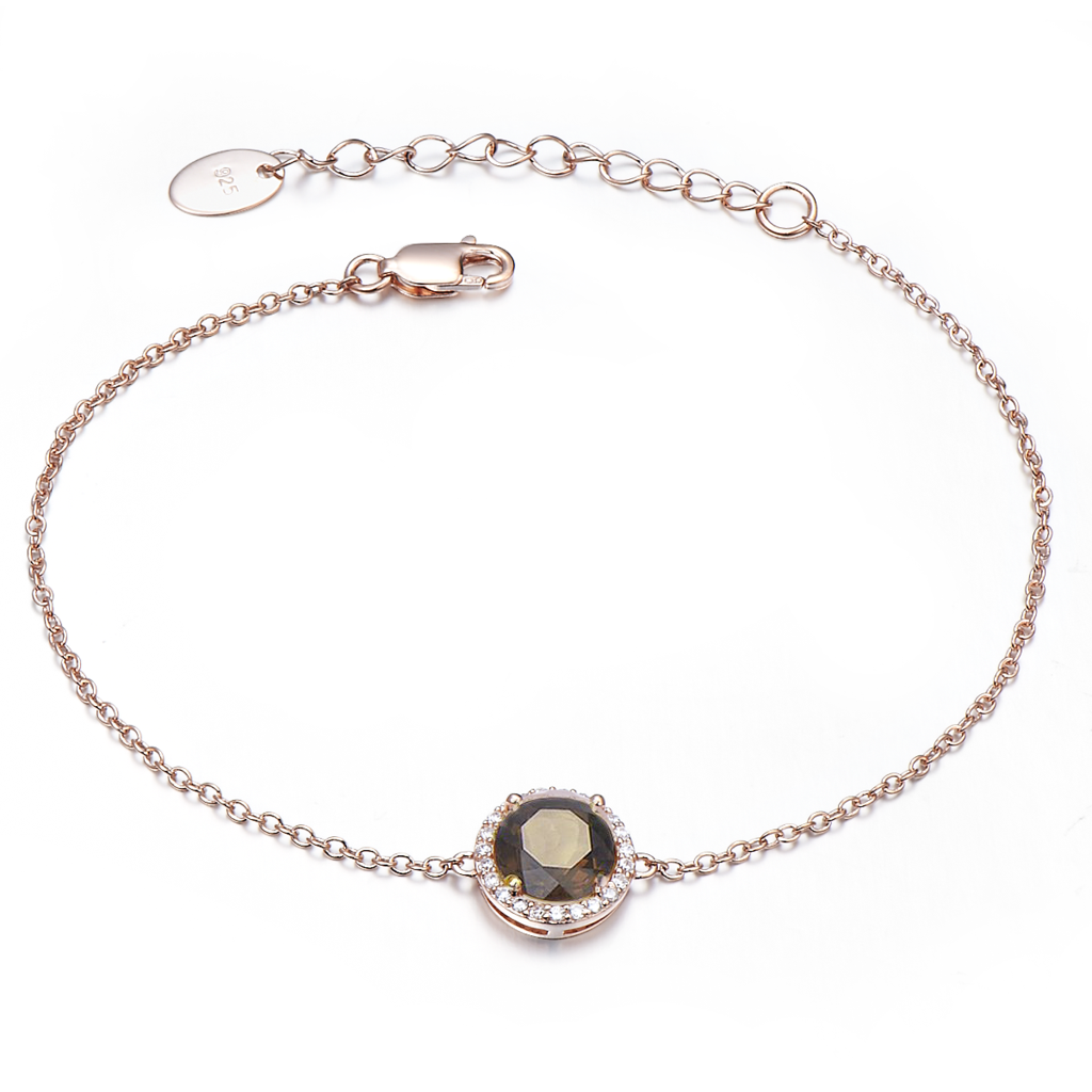 Royal Rose Gold Smoky Quartz Bracelet