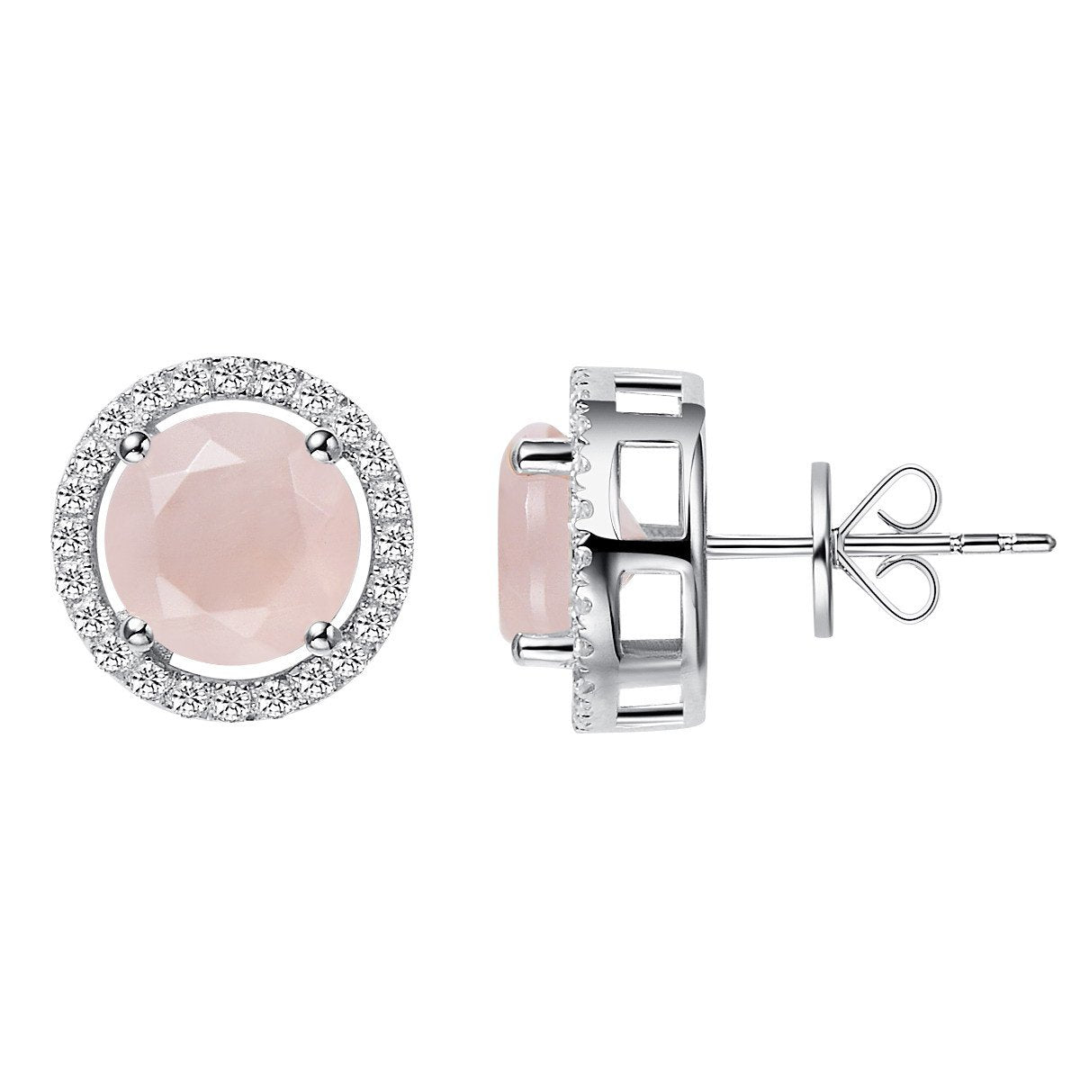 Royal Rose Quartz Earrings