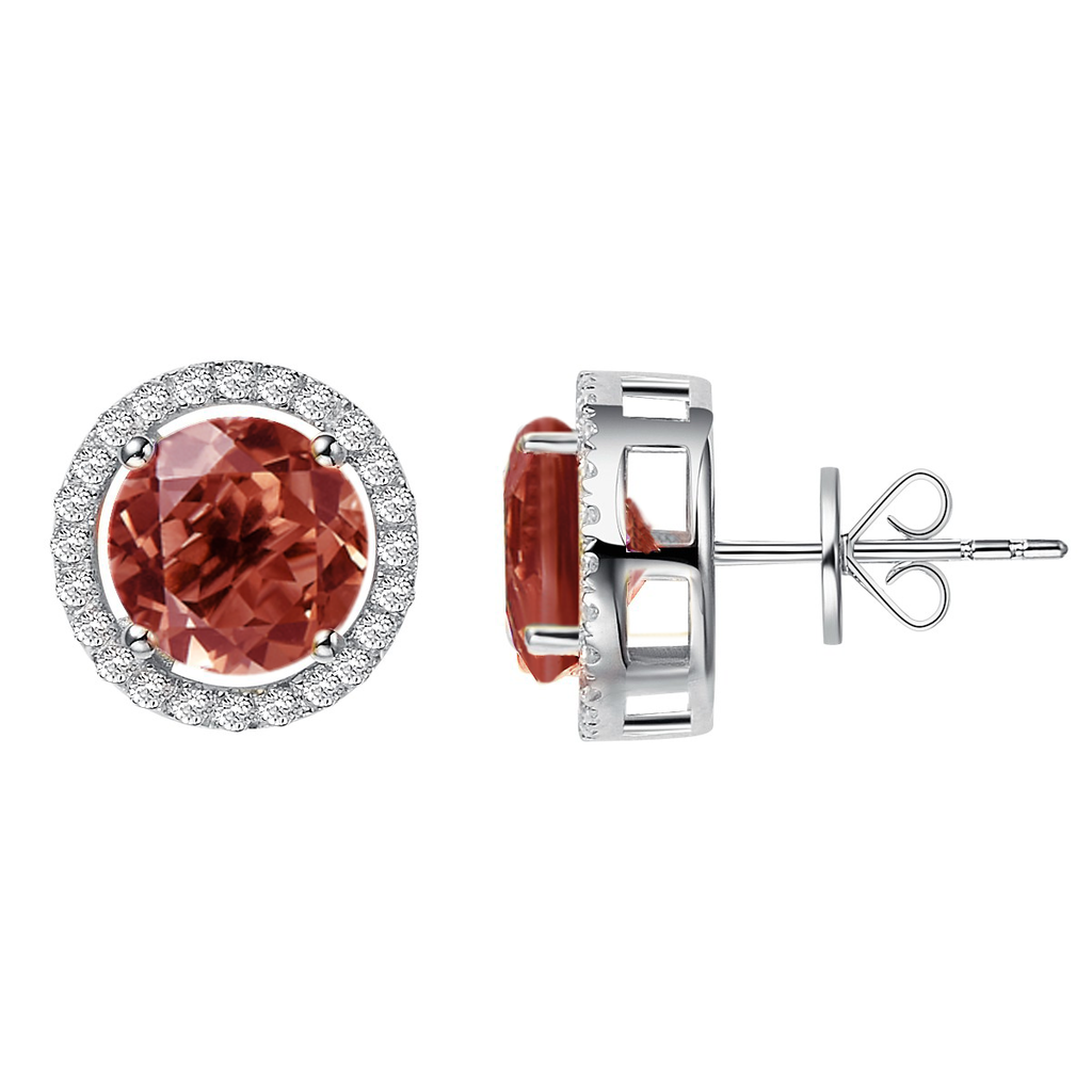 Royal Silver Garnet Earrings - H.AZEEM London
