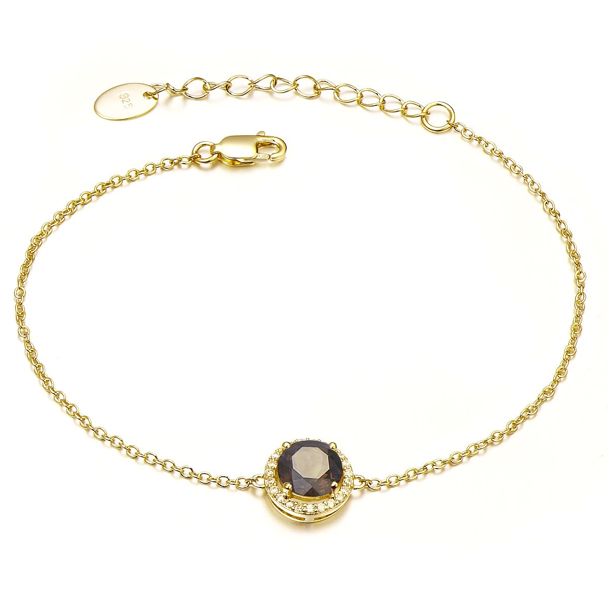 Royal Gold Smoky Quartz Bracelet