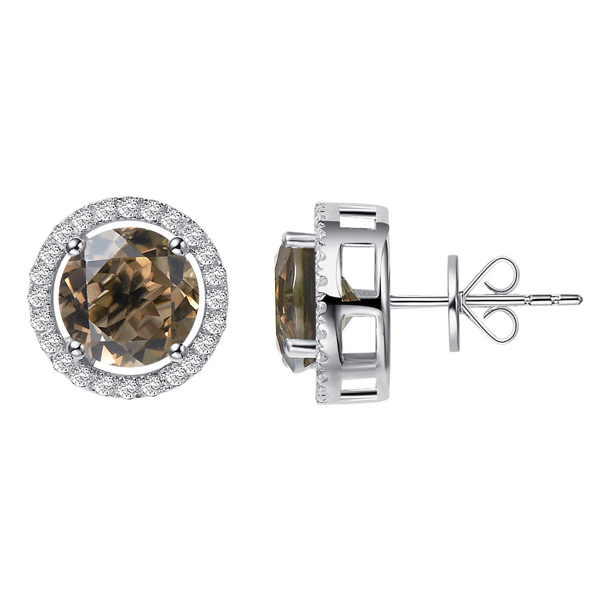 Royal Smoky Quartz Earrings