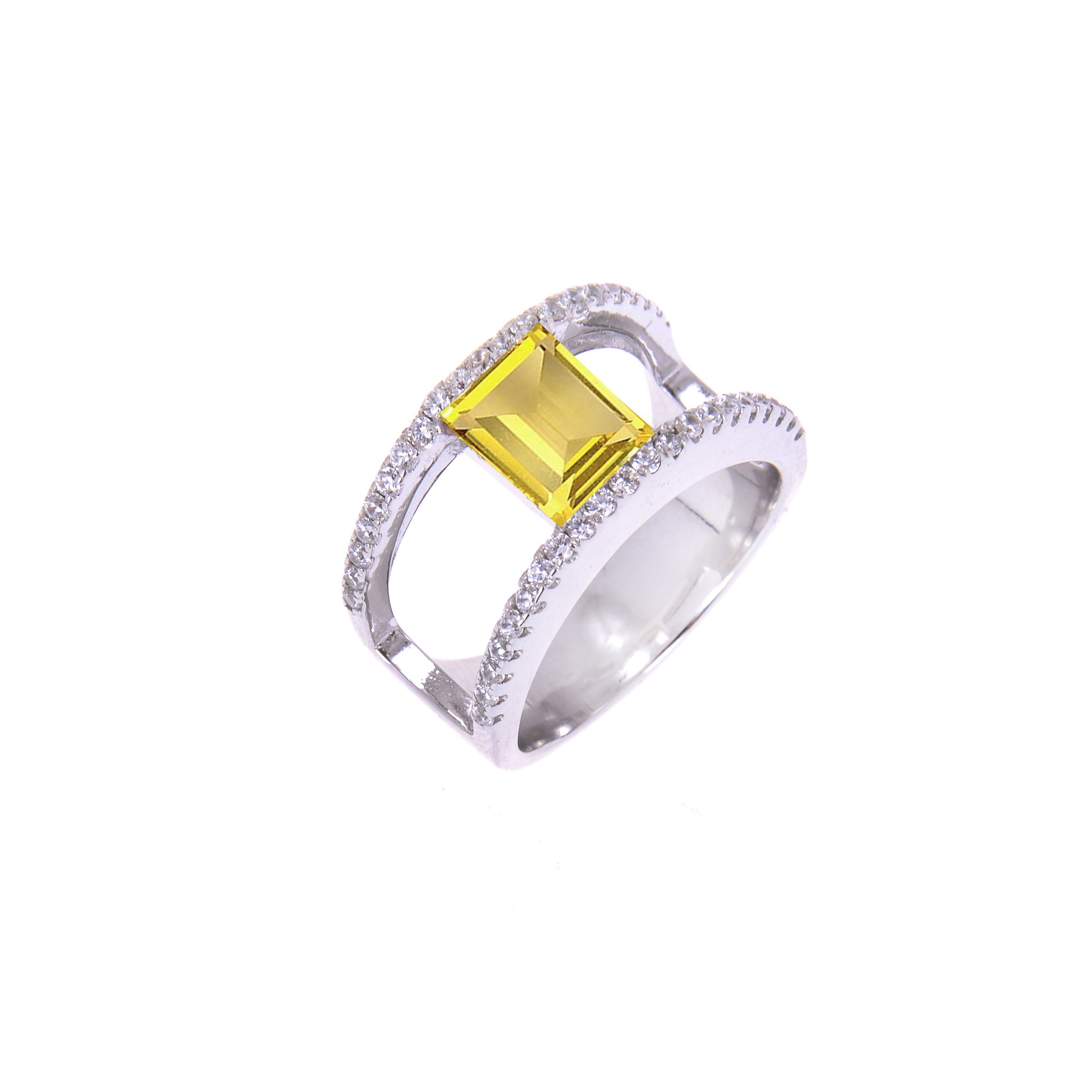 Sakura's Citrine Bridge Ring