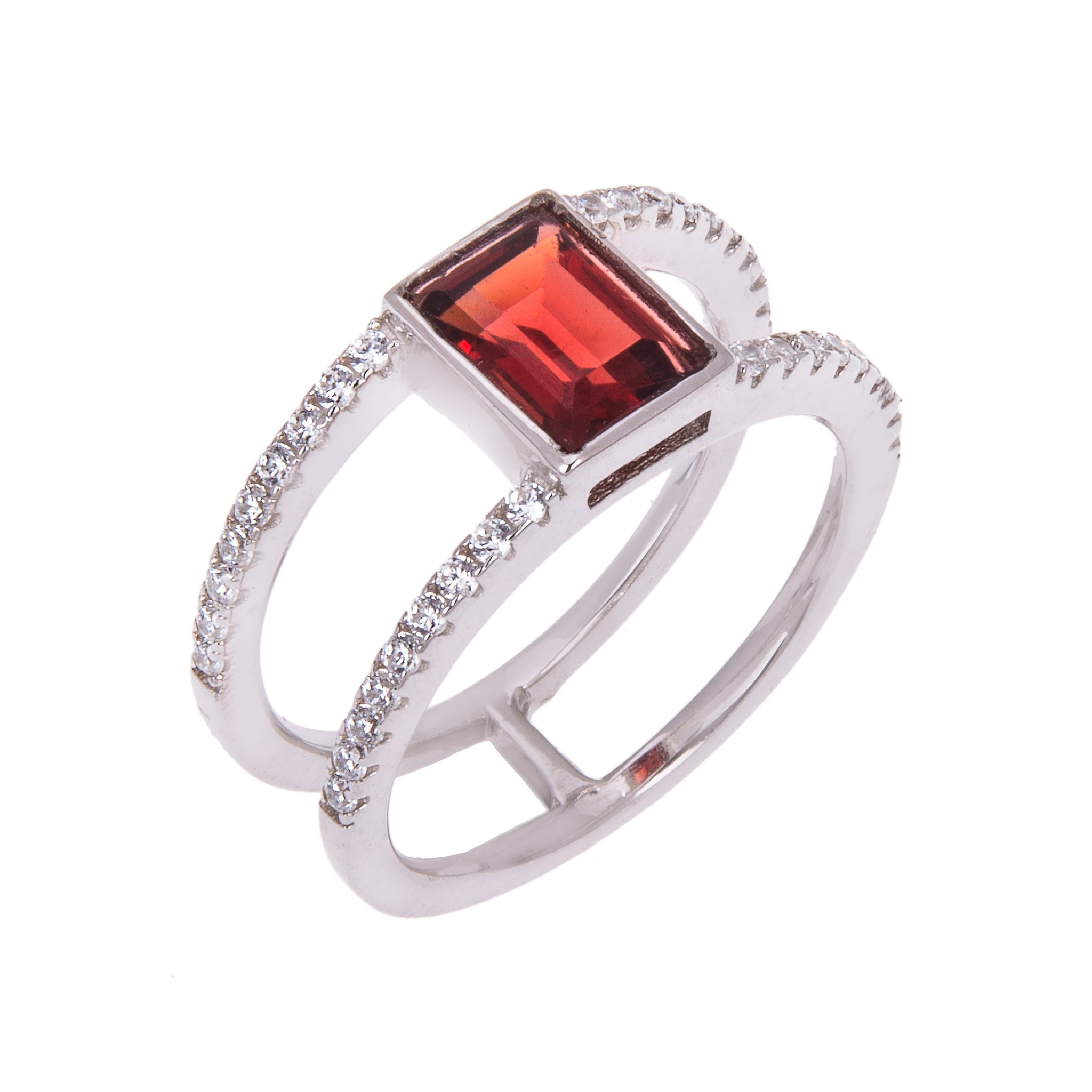 Sakura's Bridge Garnet Ring