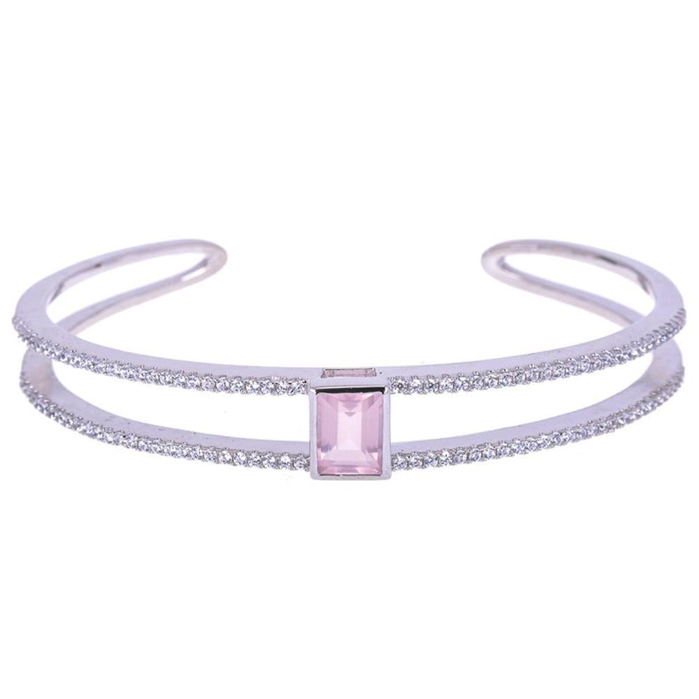 Sakura's Bridge Rose Quartz Bangle - H.AZEEM London