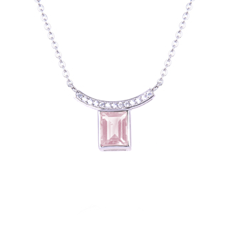 Sakura's Bridge Rose Quartz Necklace - H.AZEEM London