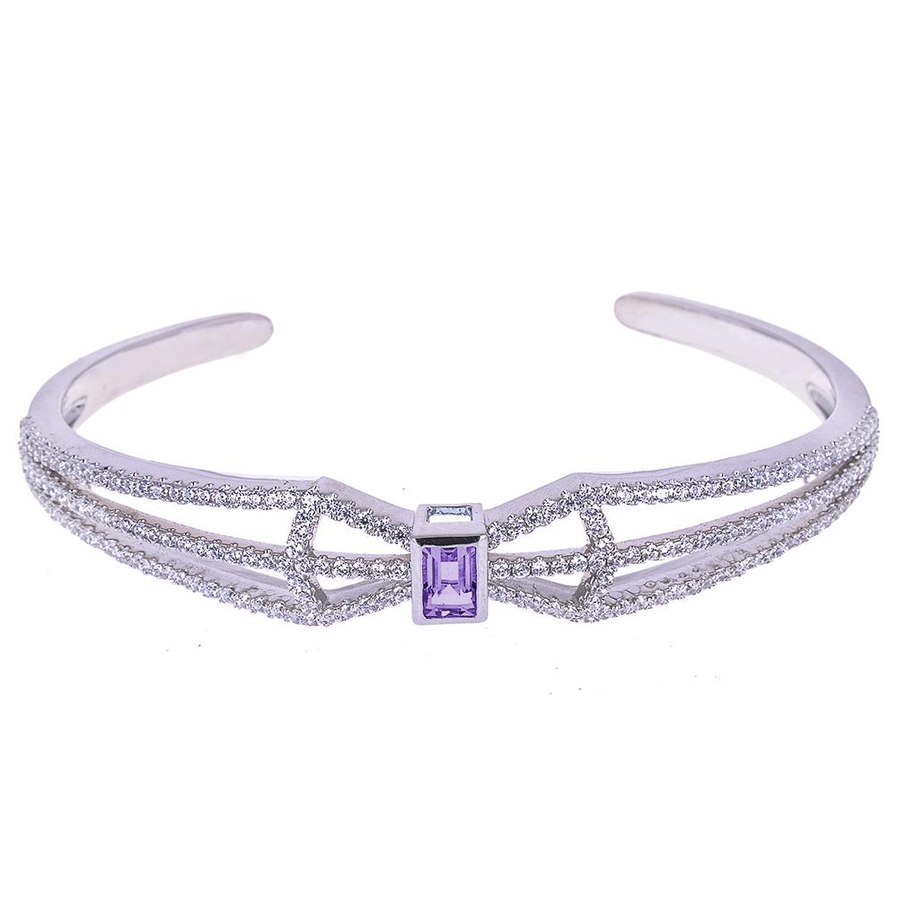 Sakura's Fan Amethyst Bangle - H.AZEEM London