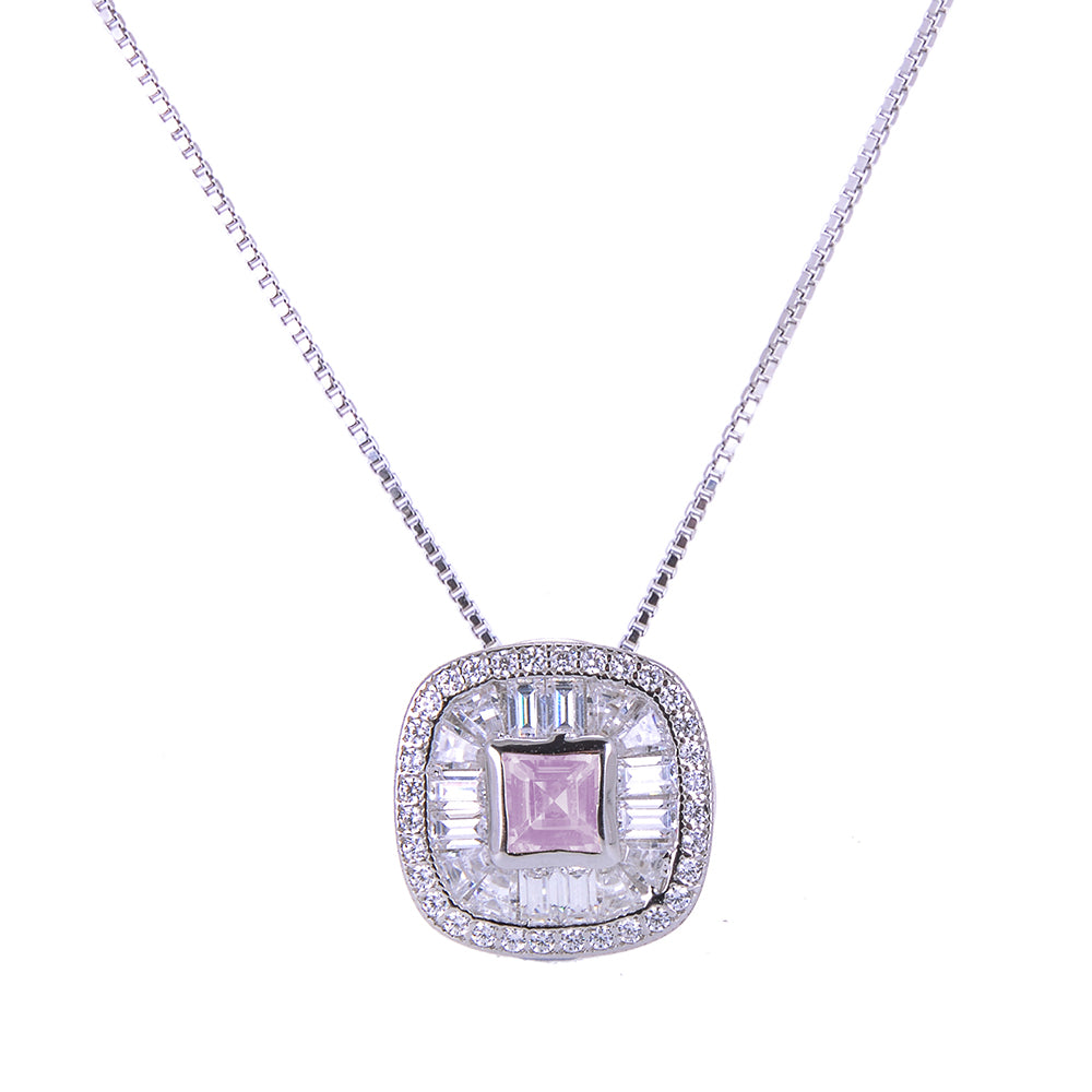 Sakura's Moon Rose Quartz Necklace - H.AZEEM London