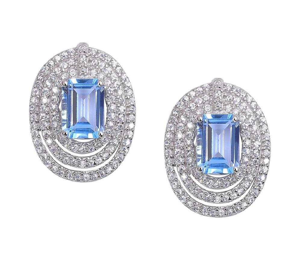 Stunning Blue Topaz Earrings - H.AZEEM London