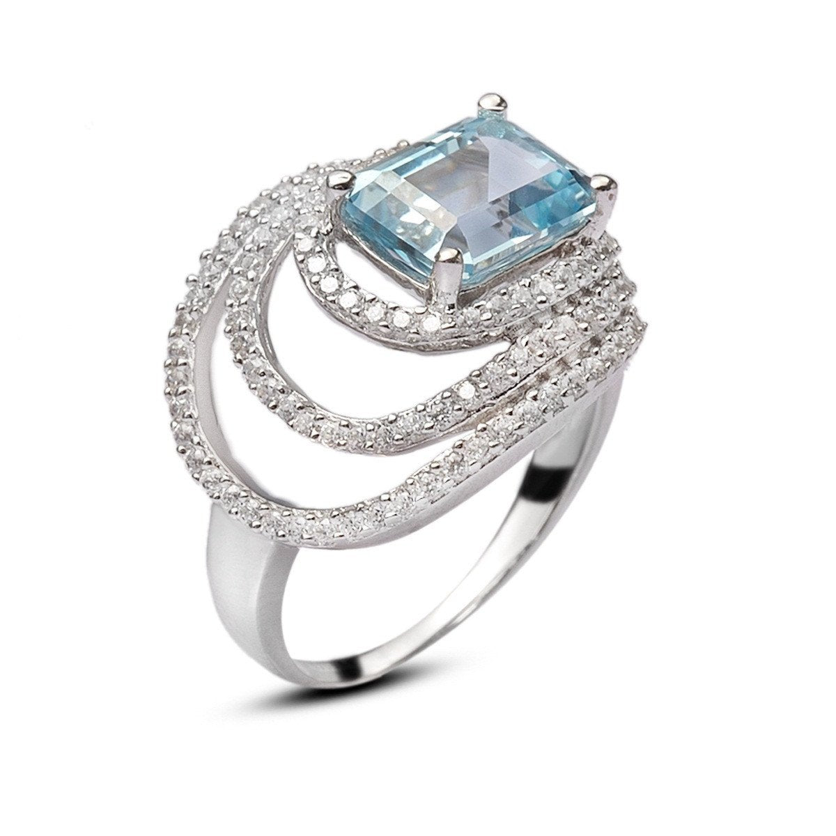 Stunning Blue Topaz Ring