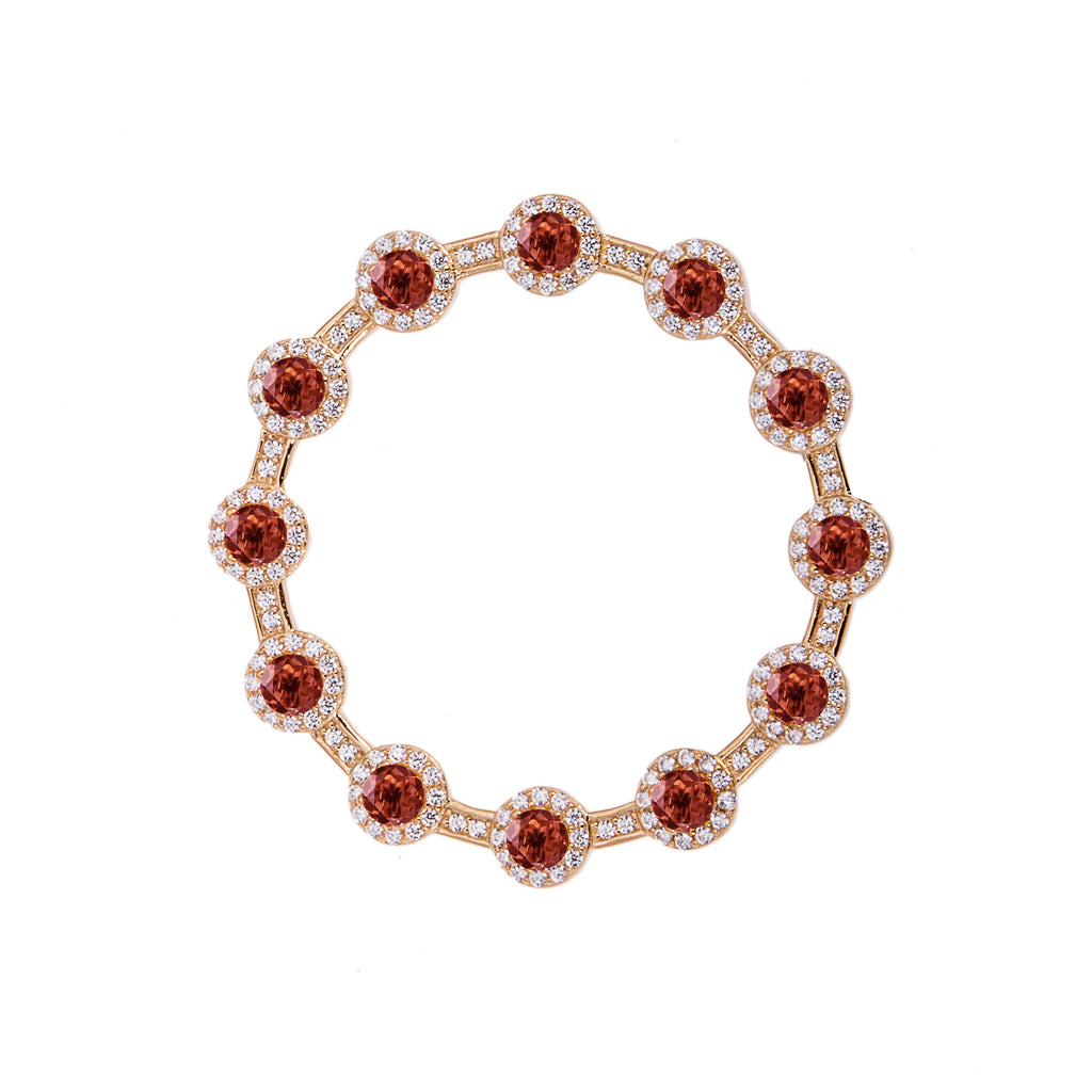 Venus Garnet Brooch - H.AZEEM London