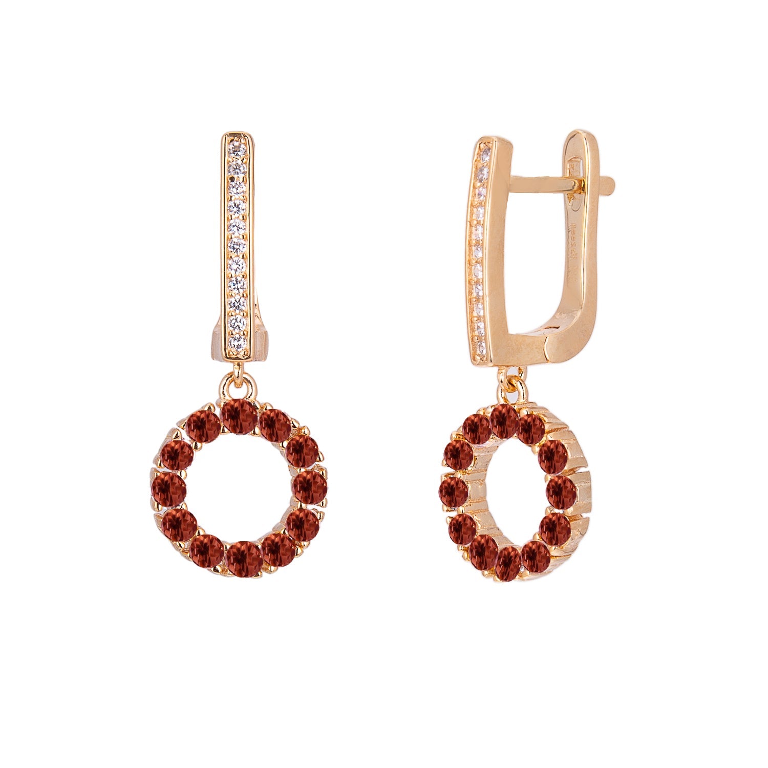 Venus Garnet Drop Earrings