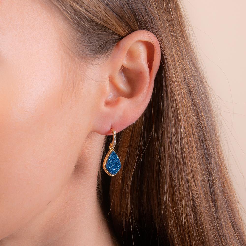 Elara Star Blue Earrings - H.AZEEM London