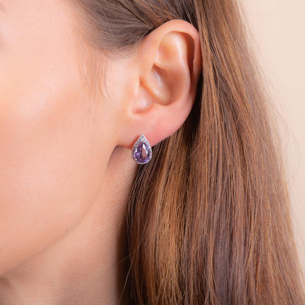 Luscious Amethyst Earrings - H.AZEEM London