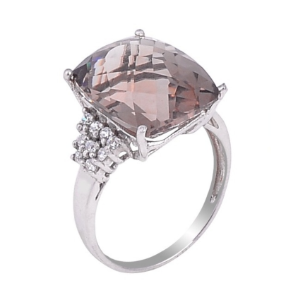 Smoky on sale stone ring