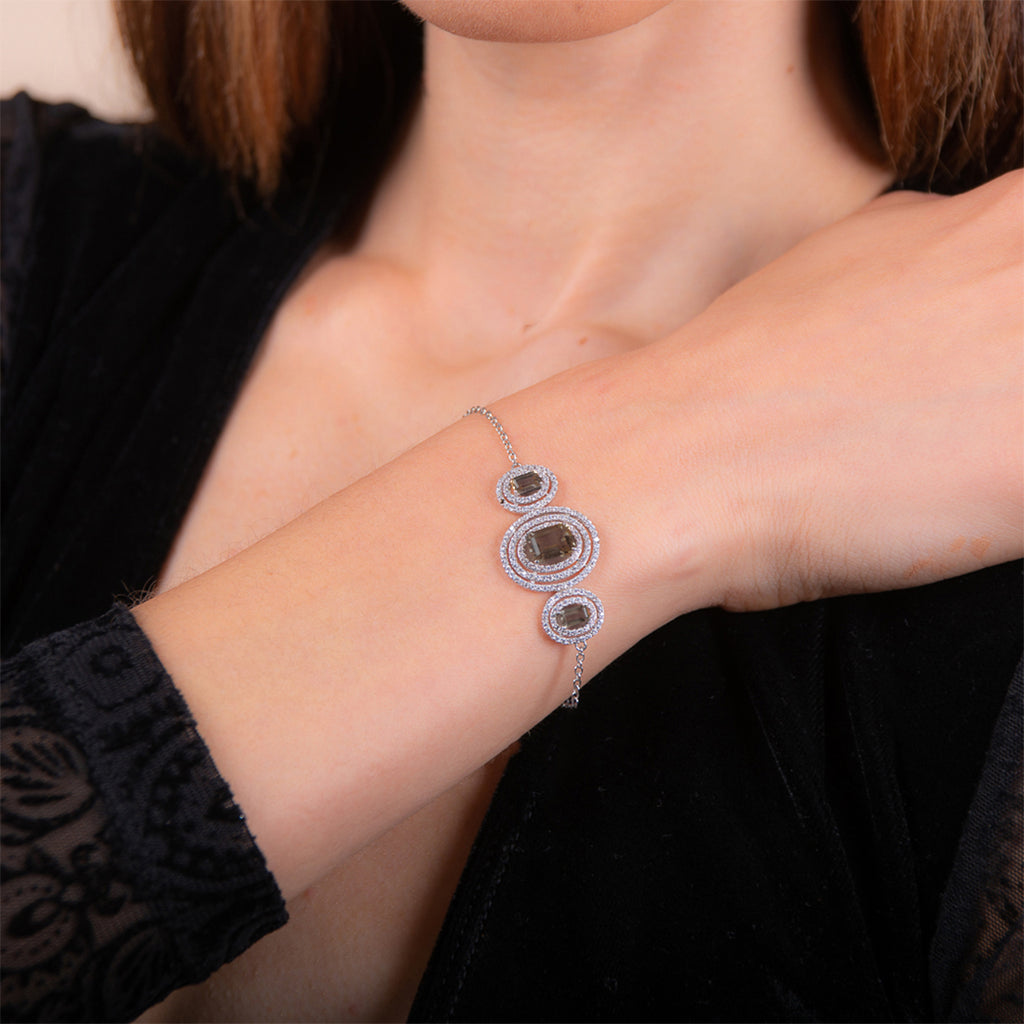 Stunning Smoky Quartz Bracelet - H.AZEEM London